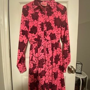 Kate Spade New York Pink Floral Polka Dot Dress